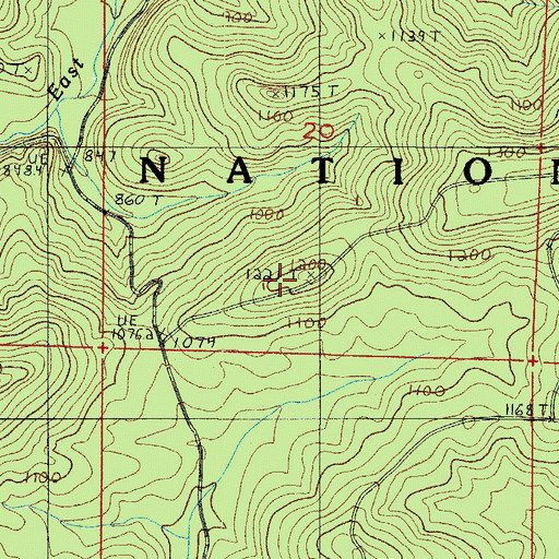 Topographic Map of Chula Mountain, AR