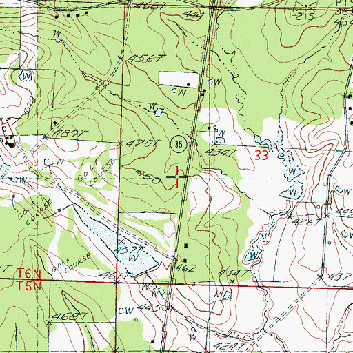Topographic Map of Bienville District Ranger Office, MS