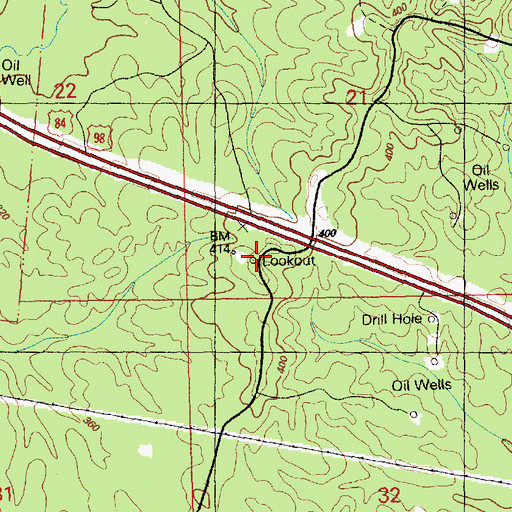 Topographic Map of Franklin Lookout Tower, MS