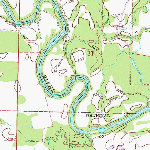 Topographic Map of Clayton Branch, AR