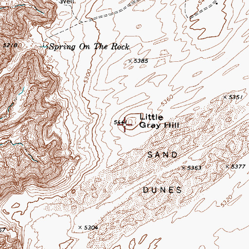 Topographic Map of Little Gray Hill, AZ