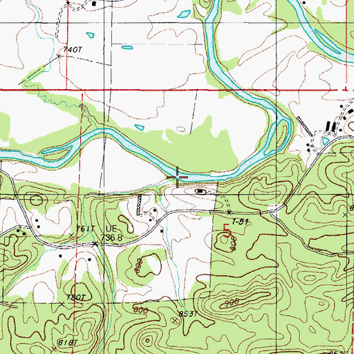 Topographic Map of Clear Creek, AR