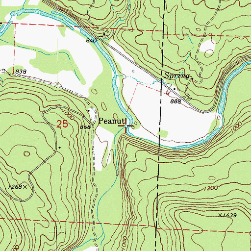 Topographic Map of Clear Creek, AR