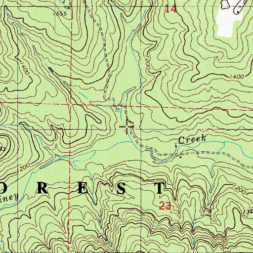 Topographic Map of Clifty Hollow, AR