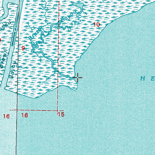 Topographic Map of Brush Bayou, MS
