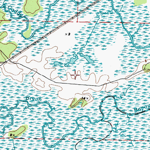 Topographic Map of Ebenezer Reese Claim, MS