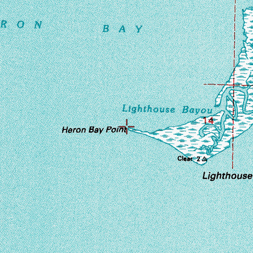 Topographic Map of Heron Bay Point, MS