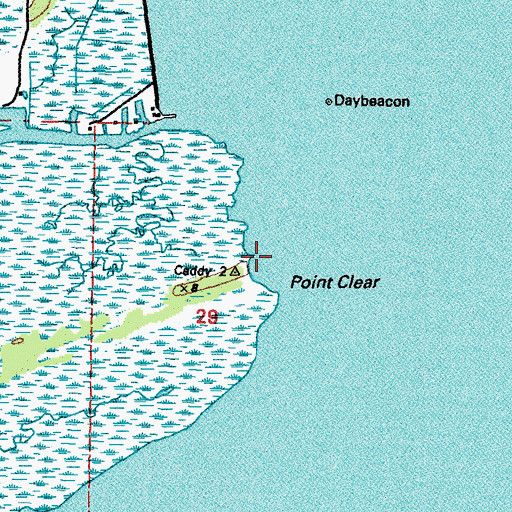 Topographic Map of Point Clear, MS