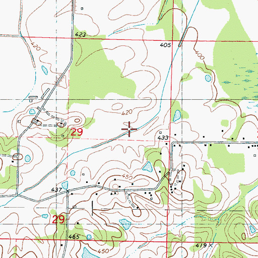 Topographic Map of Alcorn County, MS