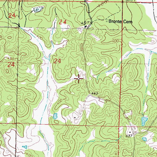 Topographic Map of Montgomery County, MS