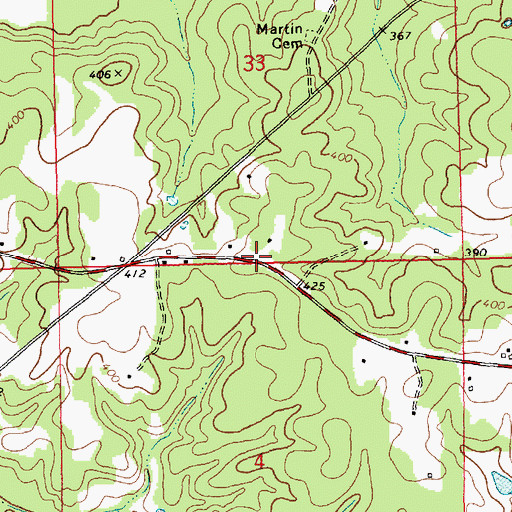 Topographic Map of Pike County, MS