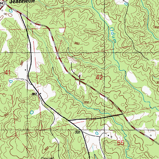 Topographic Map of Supervisor District 3, MS