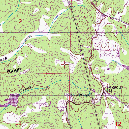 Topographic Map of Supervisor District 2, MS