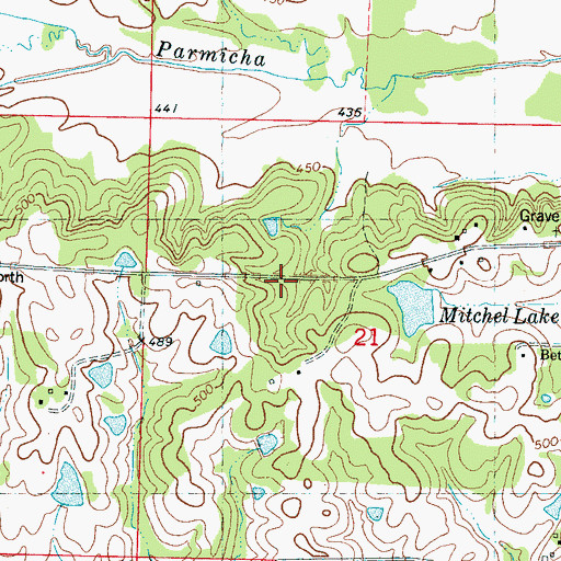Topographic Map of Supervisor District 3, MS