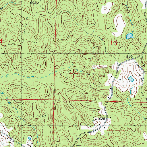 Topographic Map of Supervisor District 5, MS