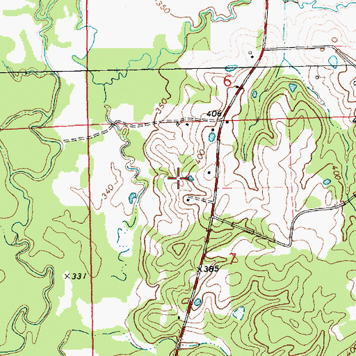 Topographic Map of Supervisor District 4, MS
