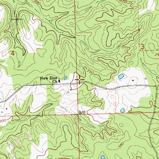 Topographic Map of Supervisor District 5, MS