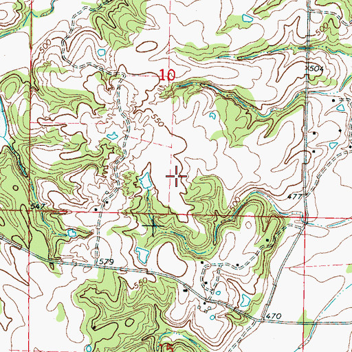 Topographic Map of Supervisor District 2, MS