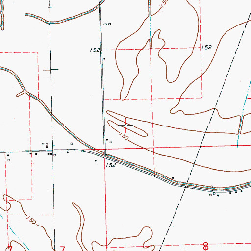 Topographic Map of Supervisor District 3, MS