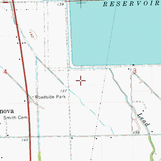 Topographic Map of Supervisor District 4, MS