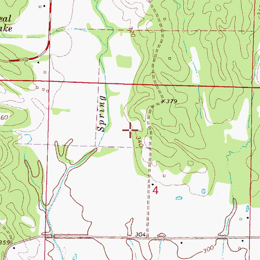 Topographic Map of Supervisor District 3, MS