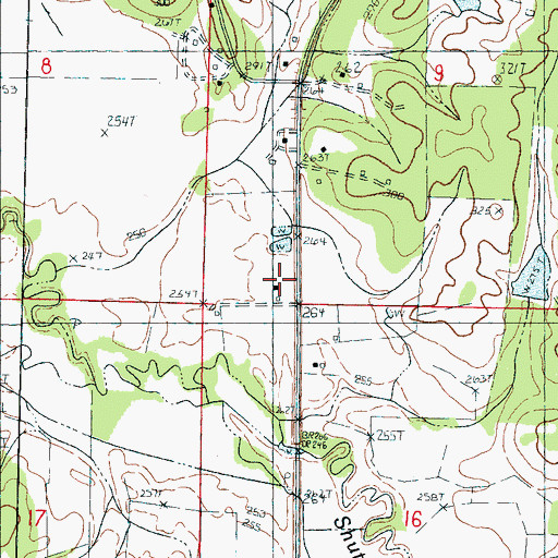 Topographic Map of Supervisor District 4, MS