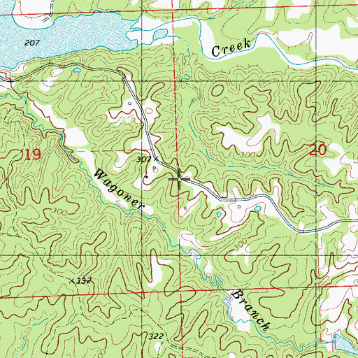 Topographic Map of Supervisor District 2, MS
