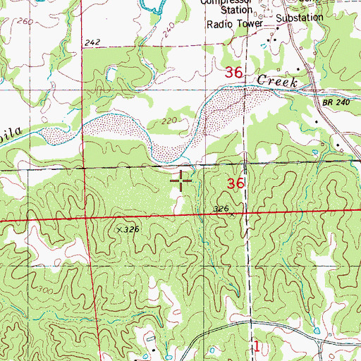 Topographic Map of Supervisor District 3, MS