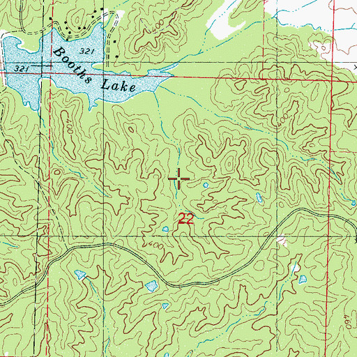 Topographic Map of Supervisor District 4, MS
