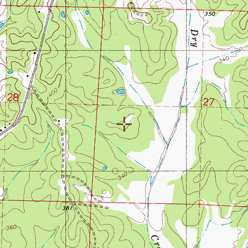 Topographic Map of Supervisor District 5, MS