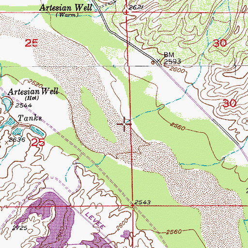 Topographic Map of Little Gust James Wash, AZ