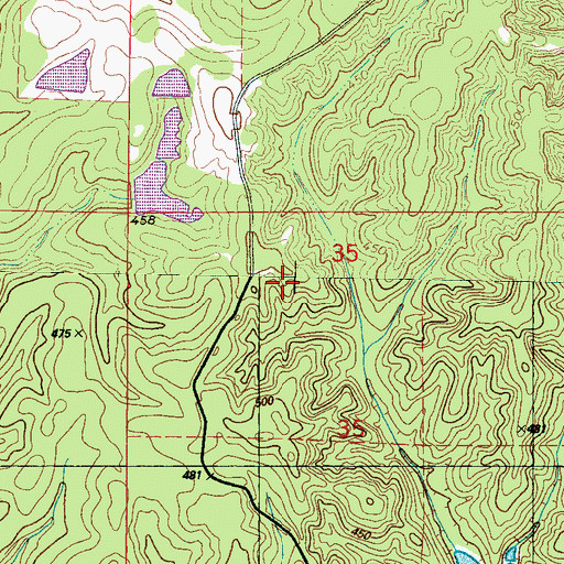 Topographic Map of Supervisor District 4, MS