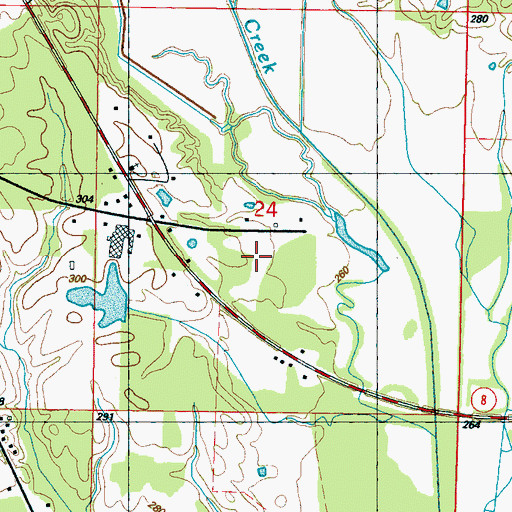 Topographic Map of Supervisor District 5, MS