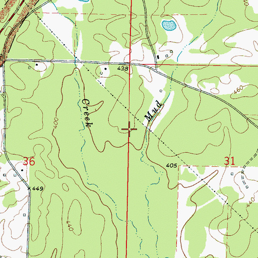 Topographic Map of Supervisor District 2, MS