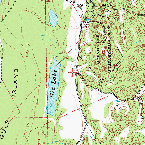 Topographic Map of Supervisor District 2, MS