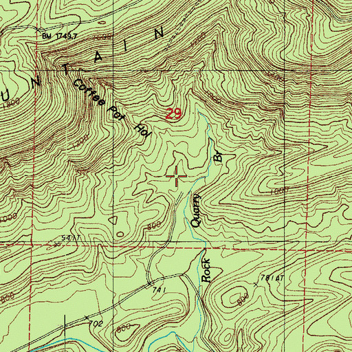 Topographic Map of Coffee Pot Hollow, AR