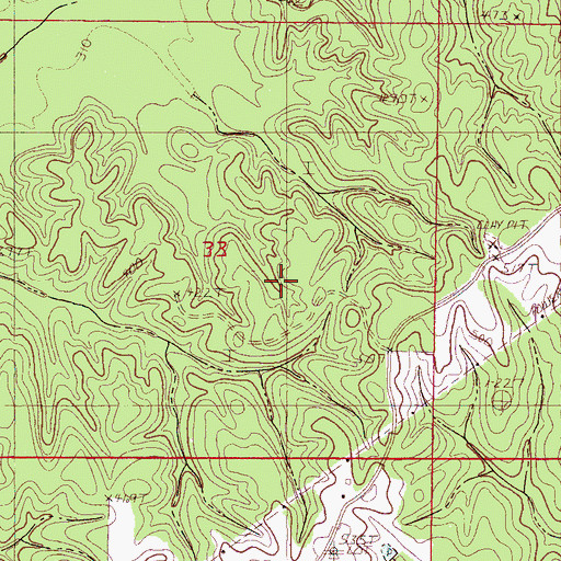Topographic Map of Supervisor District 4, MS