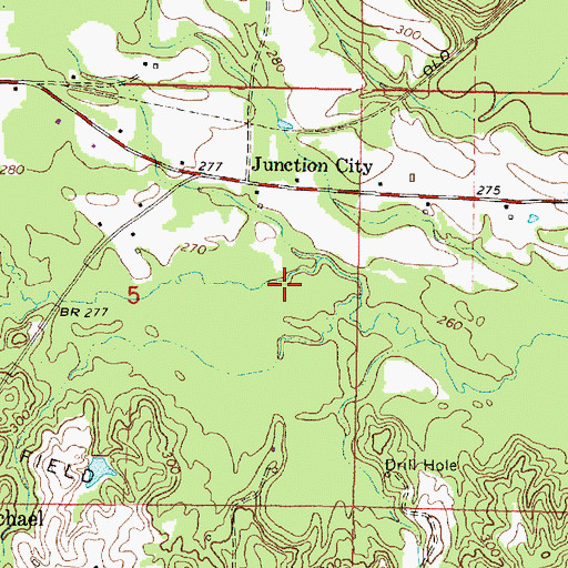 Topographic Map of Supervisor District 5, MS