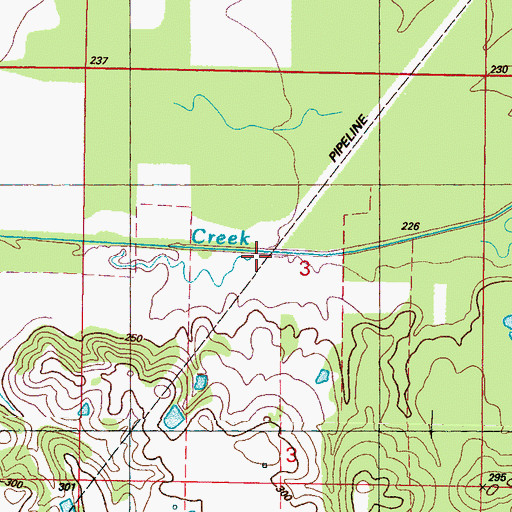 Topographic Map of Supervisor District 5, MS