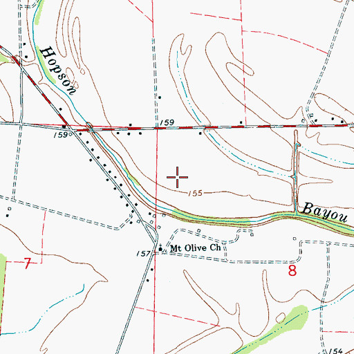 Topographic Map of Supervisor District 4, MS