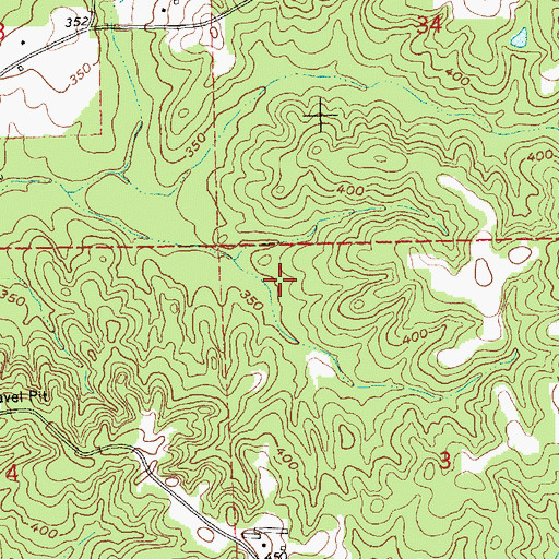 Topographic Map of Supervisor District 2, MS