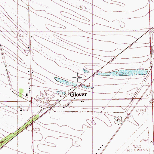 Topographic Map of Supervisor District 3, MS