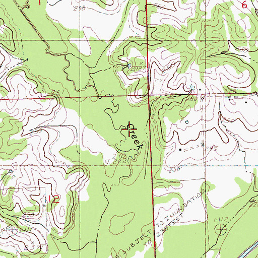 Topographic Map of Supervisor District 4, MS