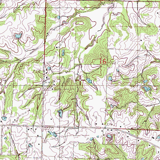 Topographic Map of Supervisor District 5, MS