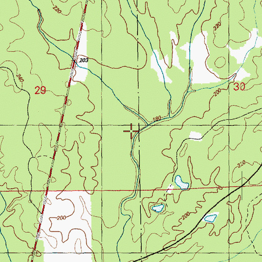 Topographic Map of Supervisor District 1, MS