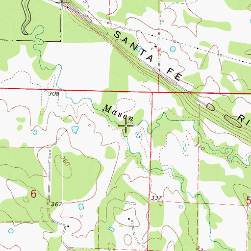 Topographic Map of Coker Creek, AR