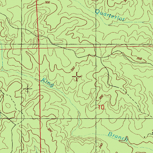 Topographic Map of Supervisor District 3, MS