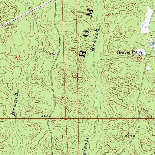Topographic Map of Supervisor District 4, MS