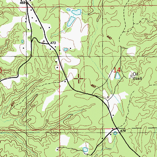 Topographic Map of Supervisor District 5, MS