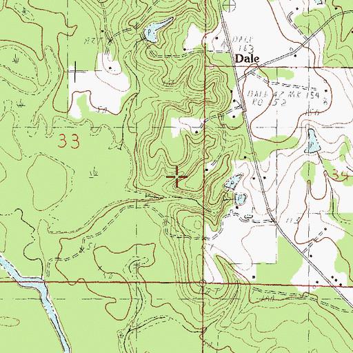 Topographic Map of Supervisor District 5, MS